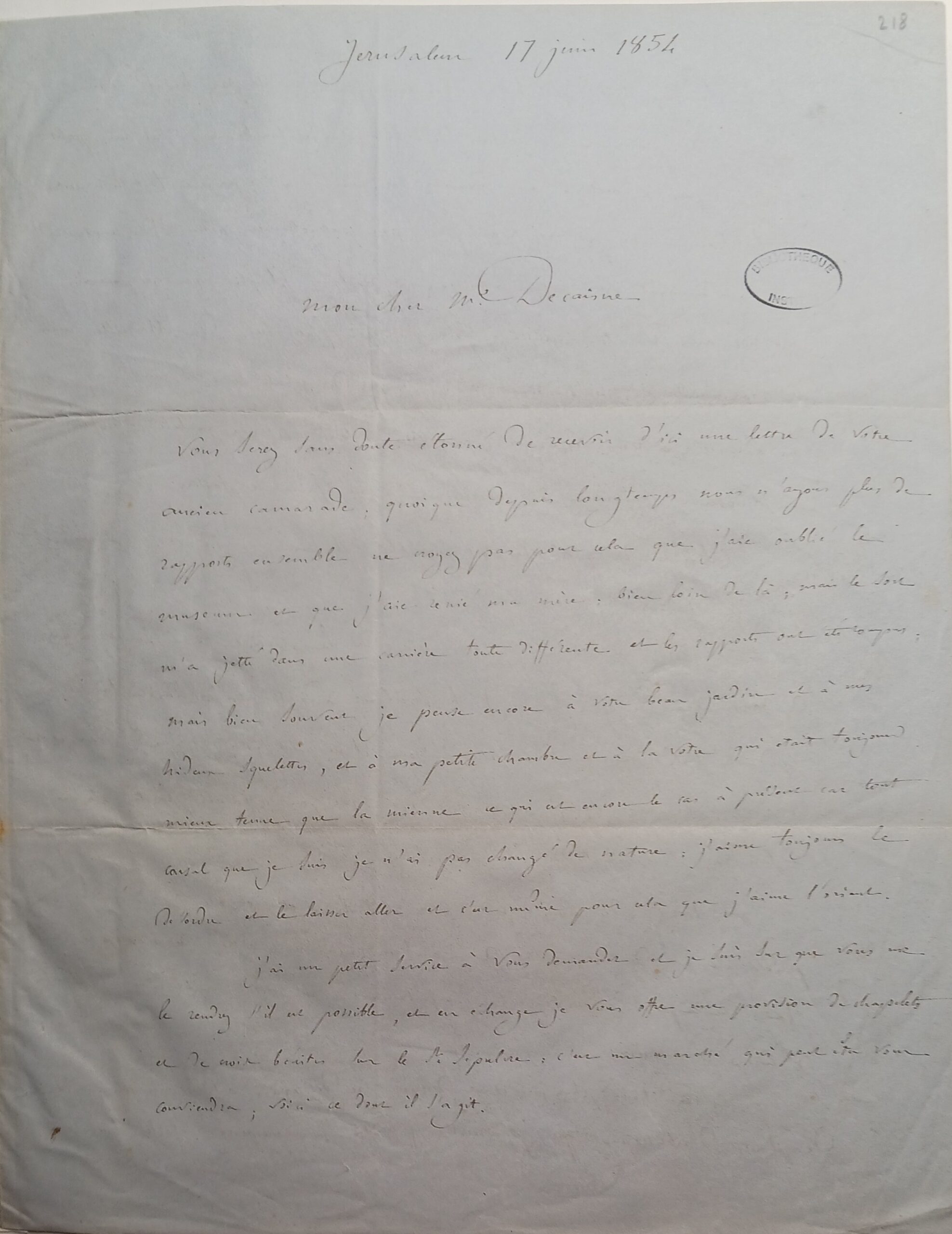 Institut de France - MS 2438/218