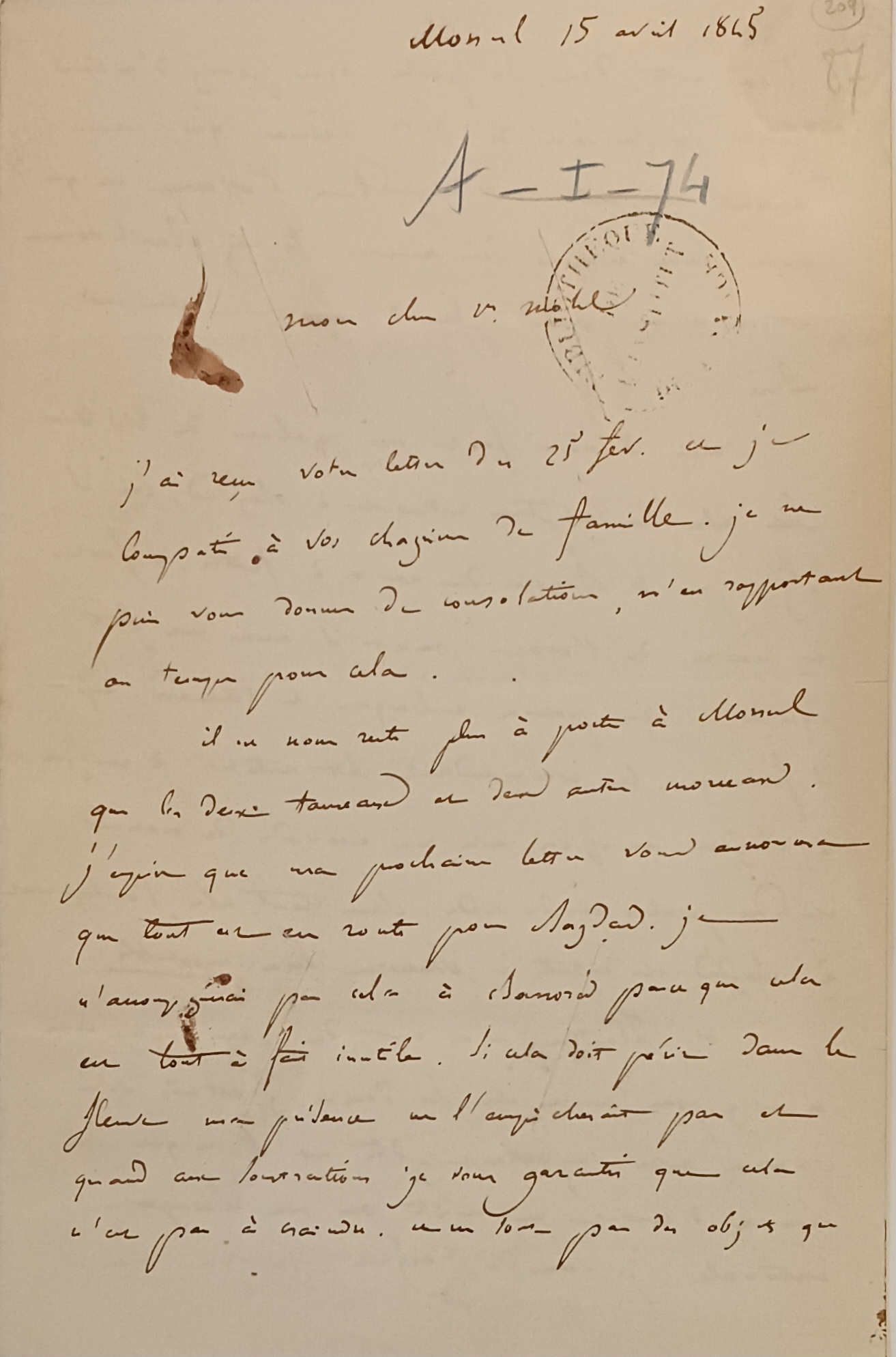 Institut de France - MS 2976/87