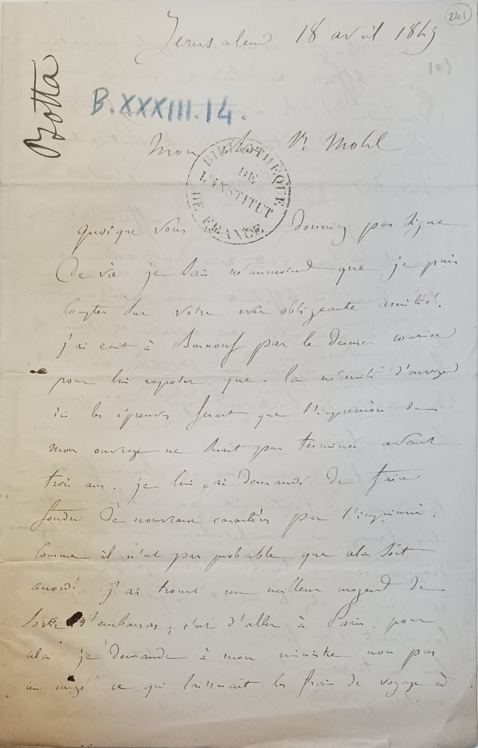 Institut de France - MS 2976/103